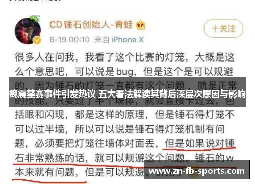 魏震禁赛事件引发热议 五大看法解读其背后深层次原因与影响